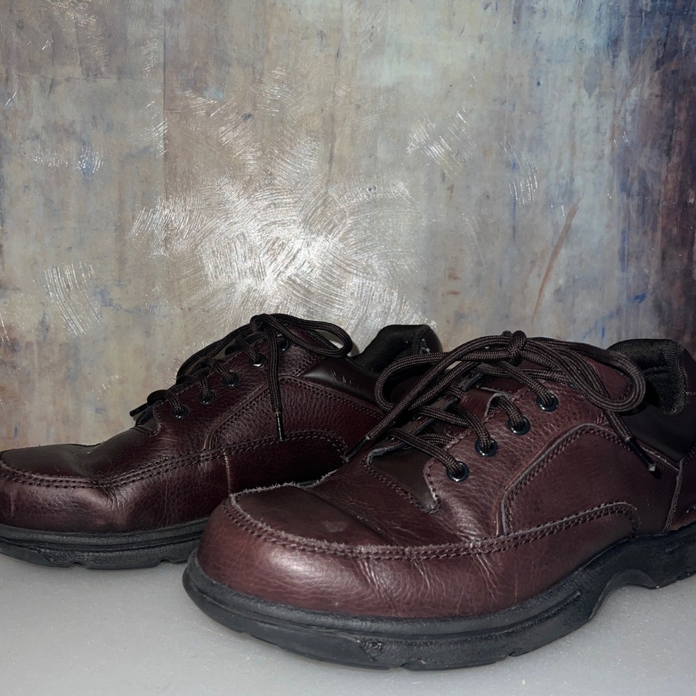 Rockport Eureka Walking Shoes Mens 9.5 XW Brown Good Leather Comfort Casual
